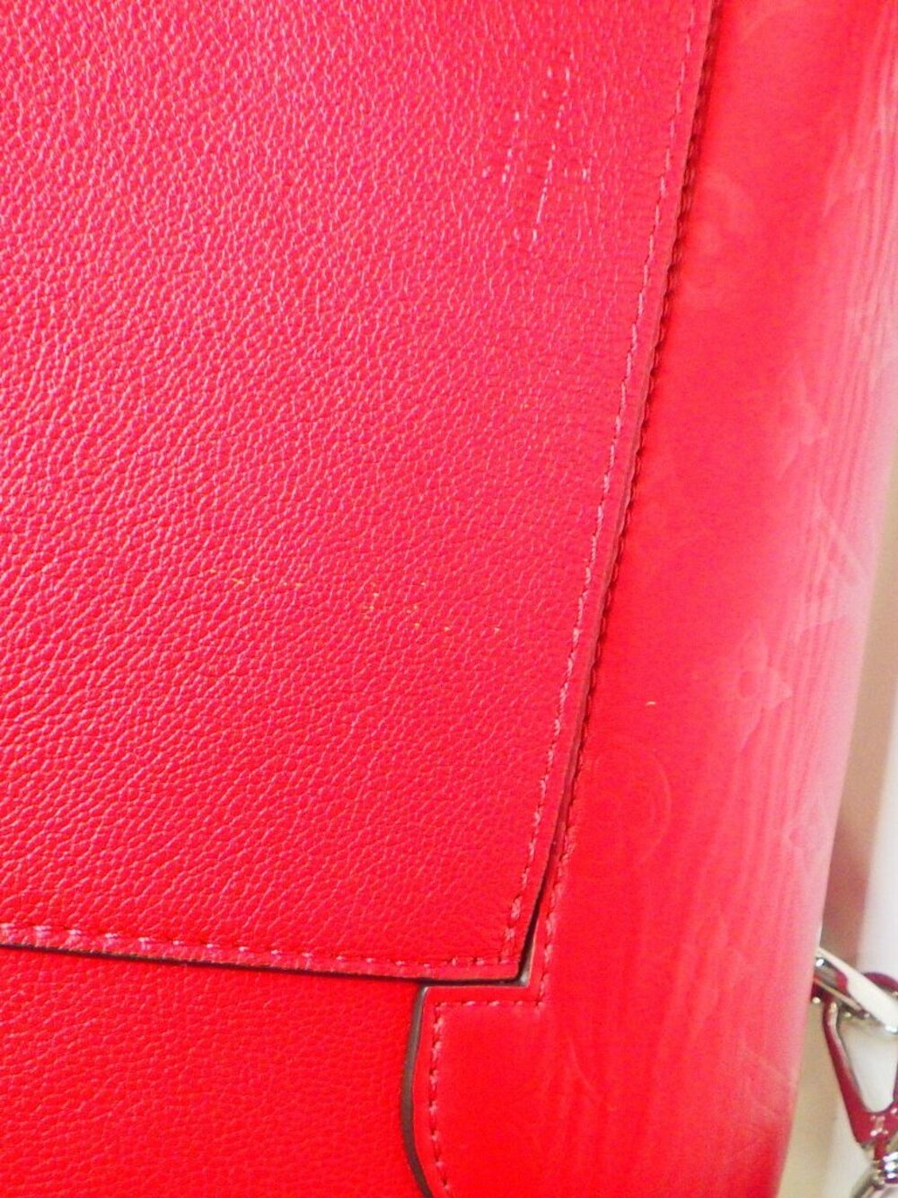 LV Red Monogram Leather Very One Handle Bag - Picture 8 of 12